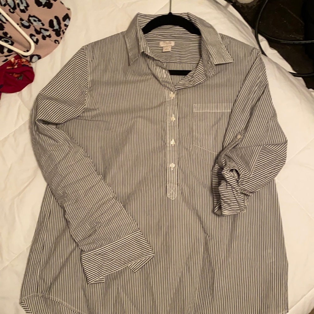 J. Crew blue and white Oxford Shirt
